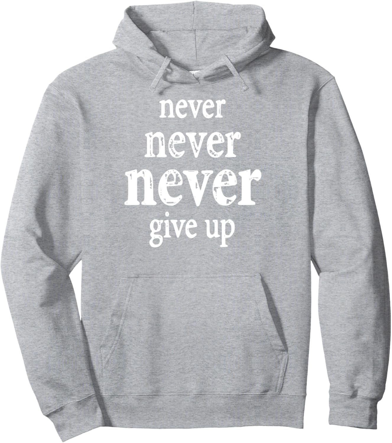 never never never give up - Easy Going Fashion Pullover Hoodie, black